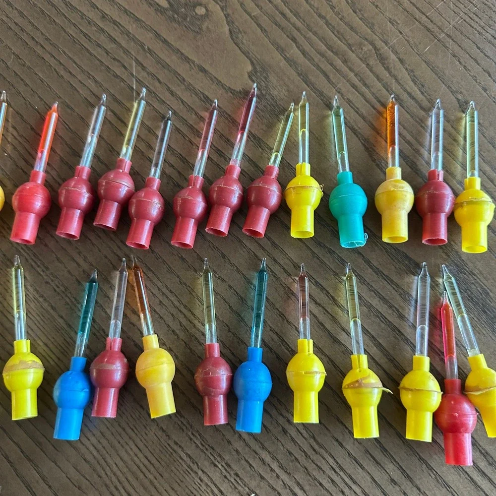 28 Vintage Christmas Bubble Light Replacement Bulbs Multi Color UNTESTED